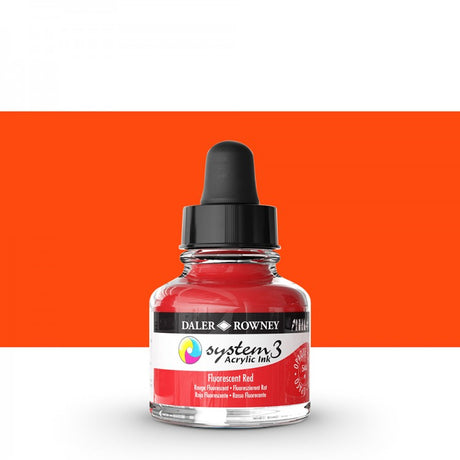 Daler Rowney - System3 Ink 29,5ml - 544 Fluorescent Red