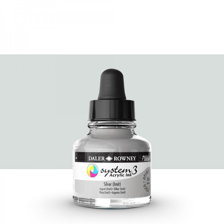 Daler Rowney - System3 Ink 29,5ml - 702 Silver Imit