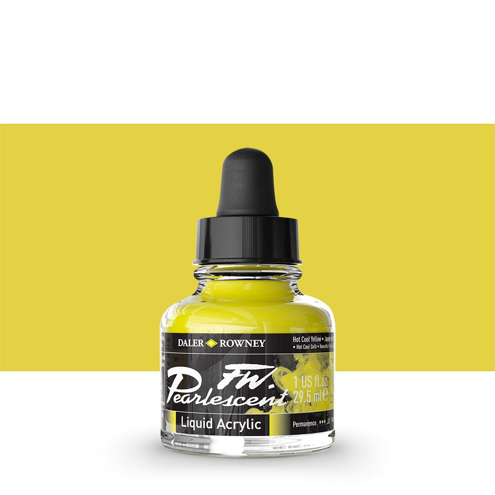 Daler Rowney - FW Pearlescent Ink 29,5ml - 113 Hot Cool Yellow