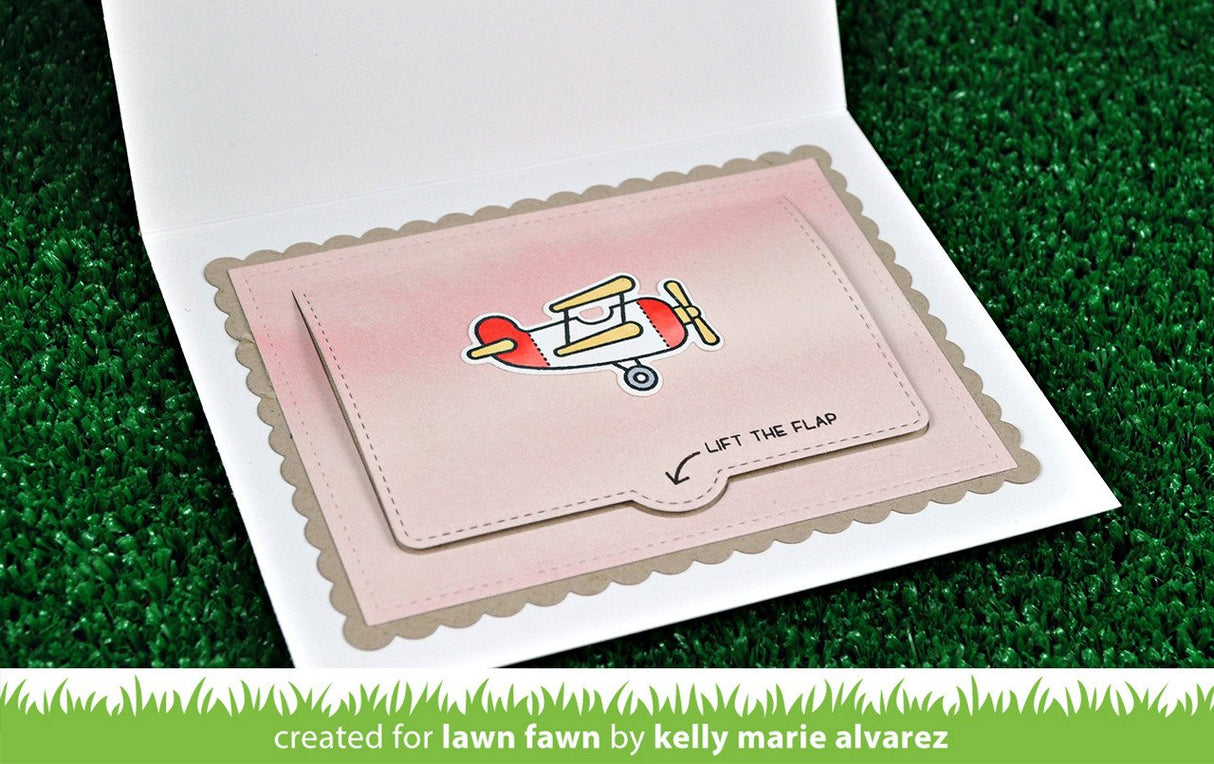 Lawn Fawn Clear Stamps 3"X4" (7,5x10cm) - Push Here
