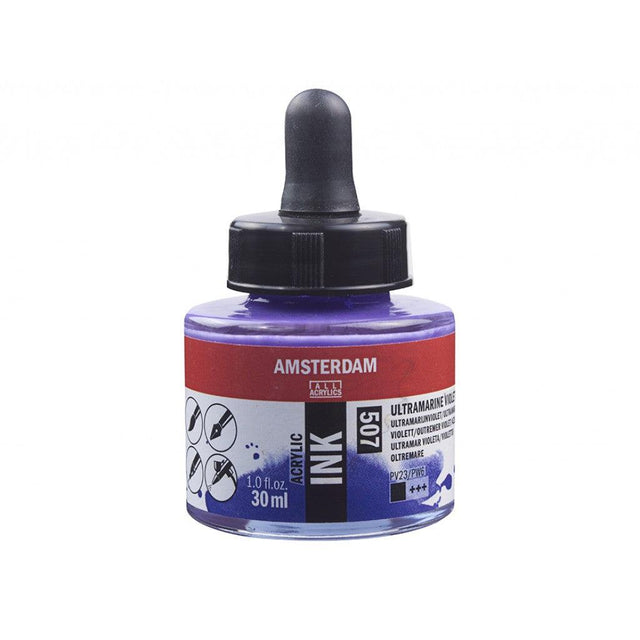 Amsterdam Ink 30ml - 507 Ultramarine Violet - HobbyHimmelen