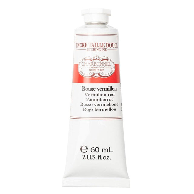 Charbonnel - Etching Ink 60ml - Vermilion Red - HobbyHimmelen