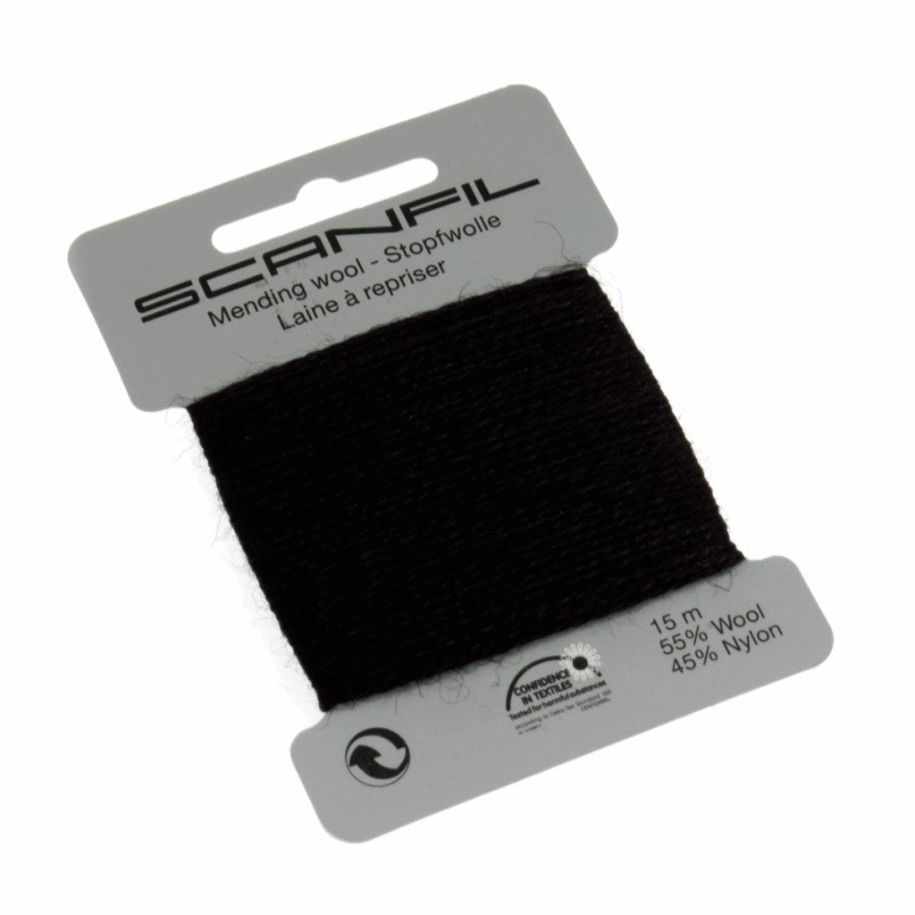 Stoppegarn i ull - 76003 - Sort
