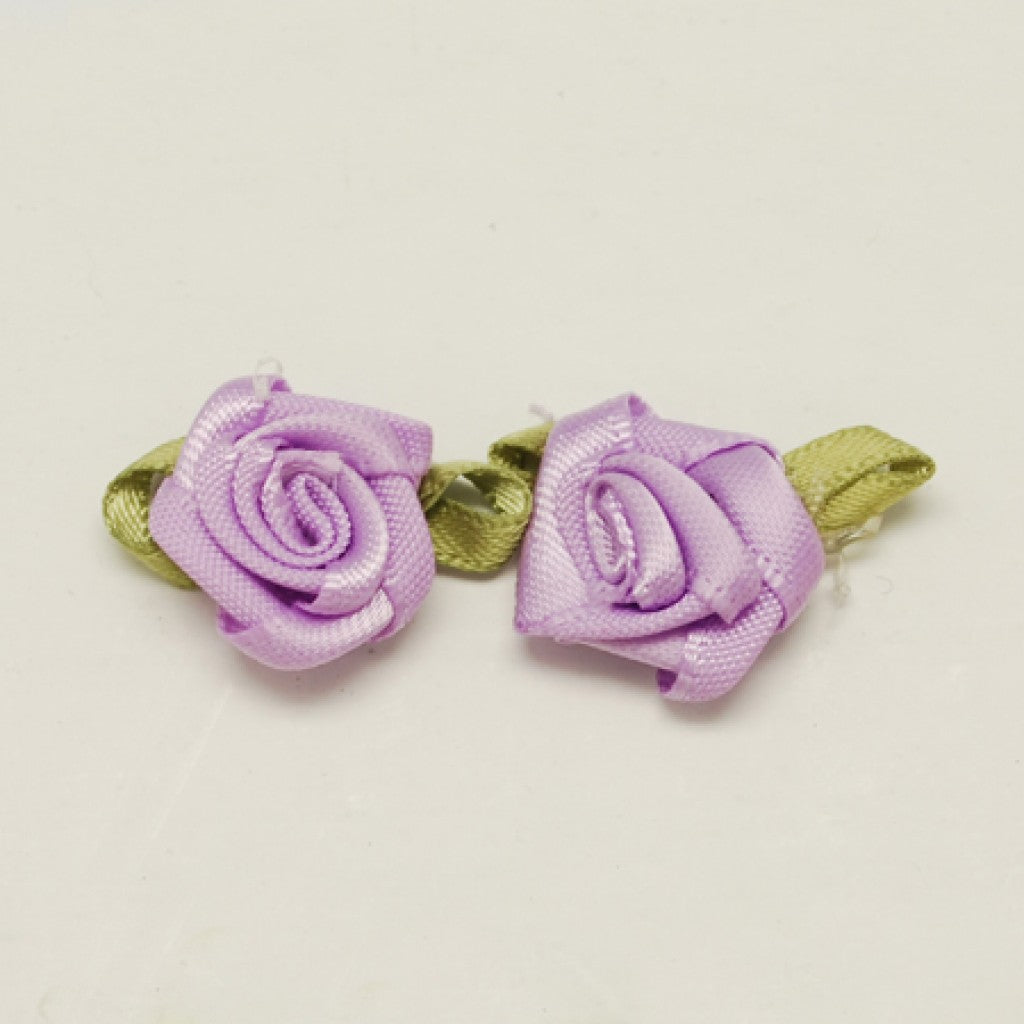 Håndlaget Satengrose, 15mm - Medium Orchid