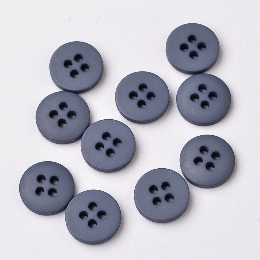 Knapp i Frostet Epoxy, 23mm - Slate Gray