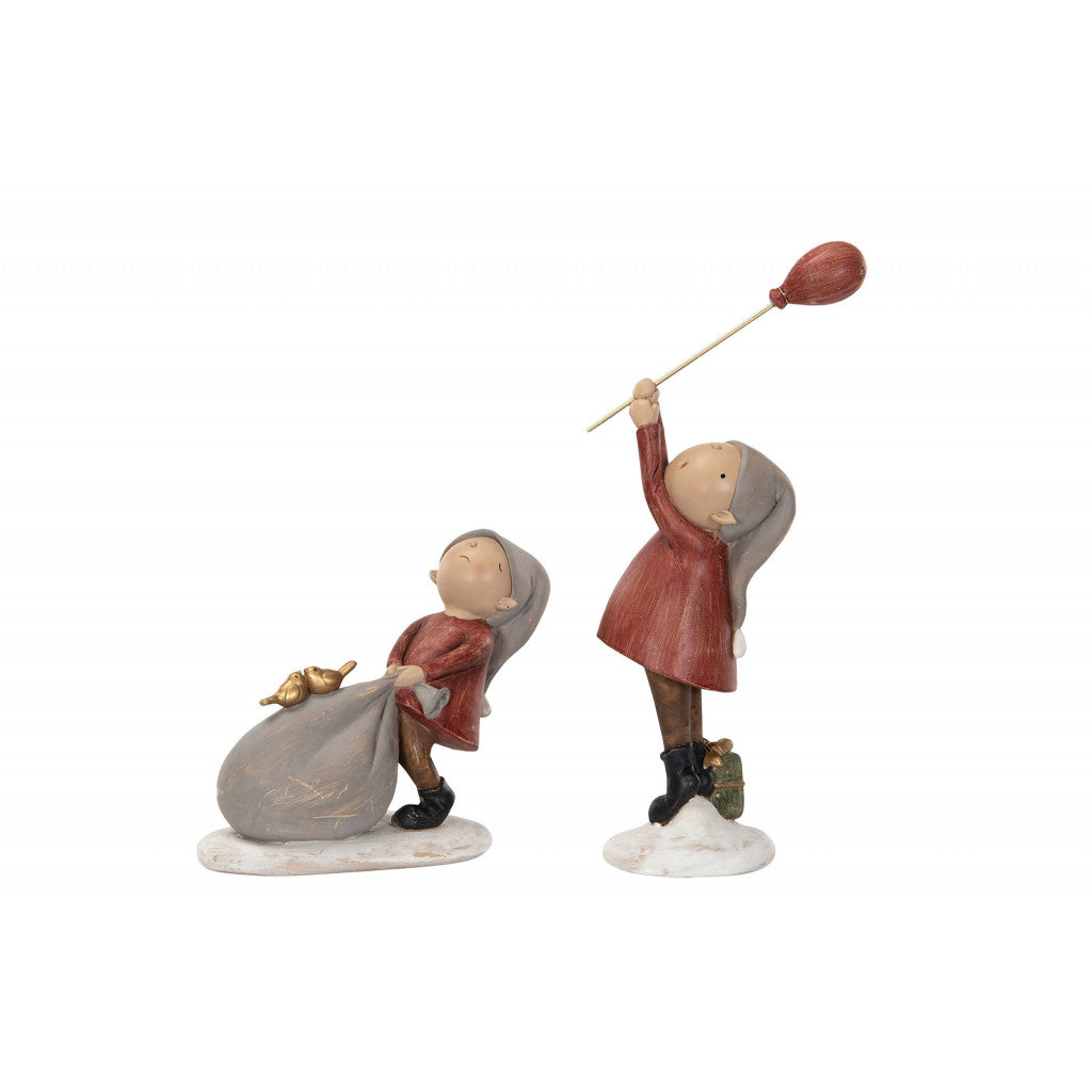 Nissebarn med Sekk/Ballong, 22cm - 1 Assortert