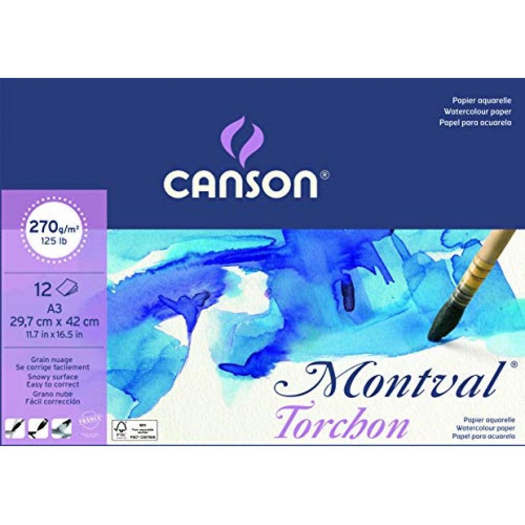 Akvarellpapir, Snowy Surface, Canson, Montval - 270G A3 - HobbyHimmelen