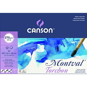 Akvarellpapir, Snowy Surface, Canson, Montval - 270G A3 - HobbyHimmelen