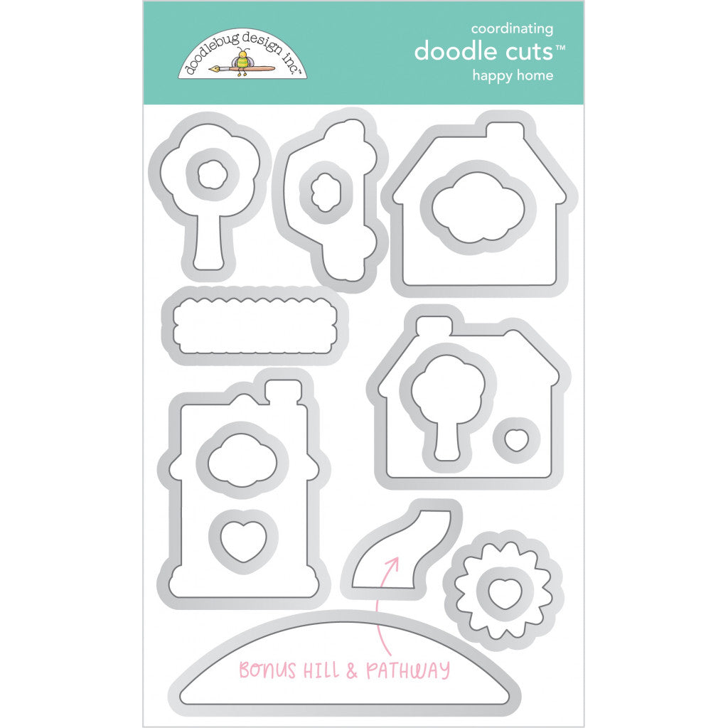 Doodlebug Doodle Cuts Dies - Happy Home