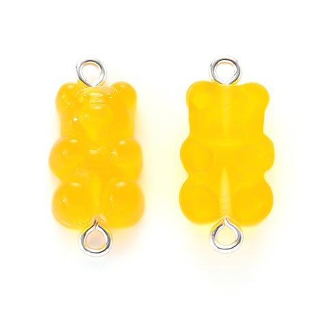 Gummy Bear Resin-Mellomledd, 25mm, 6stk - Bright Yellow