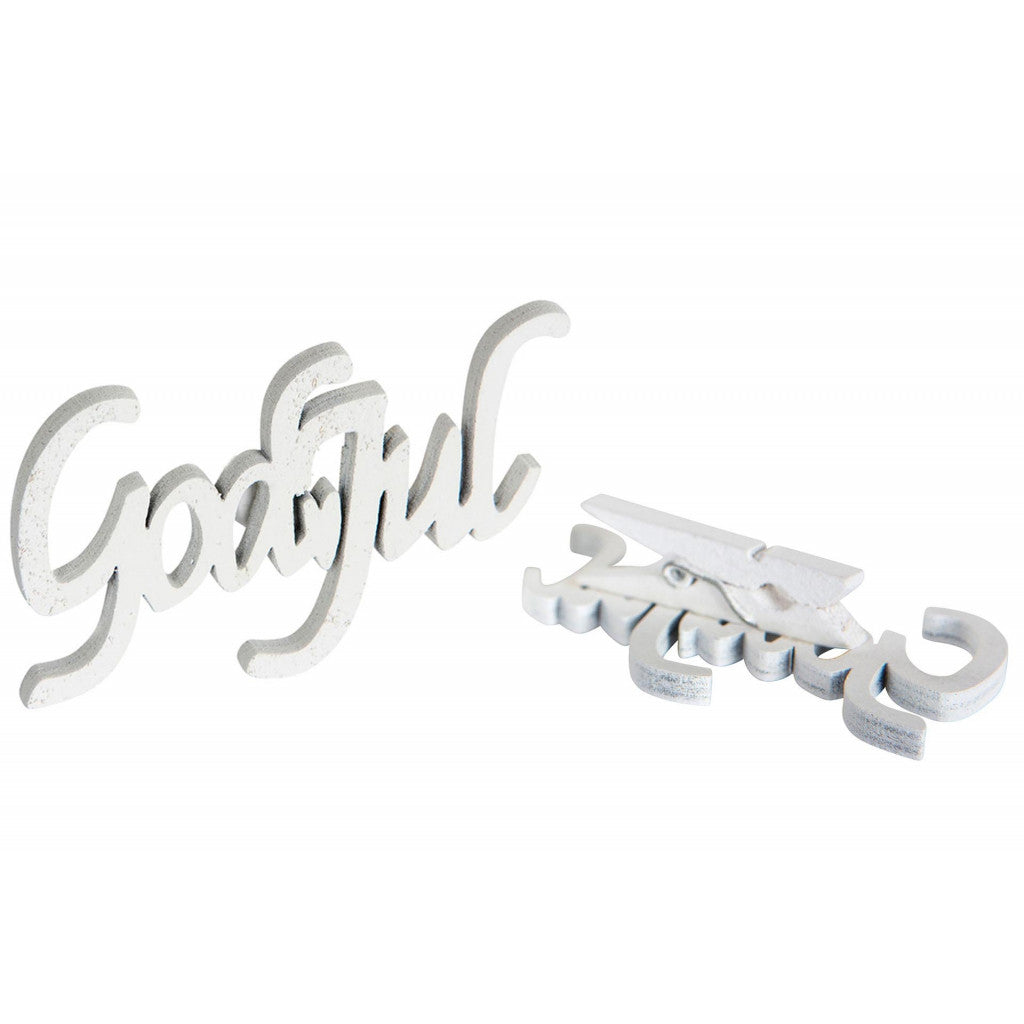 God Jul Klype, 6cm - Hvit/Rød assortert