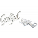 God Jul Klype, 6cm - Hvit/Rød assortert