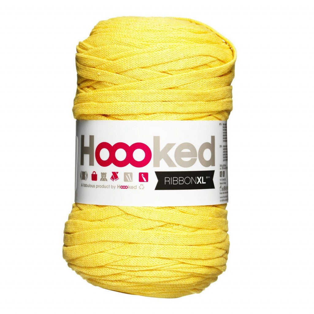 Hoooked Ribbon Xl Garn - Lemon Yellow 250g