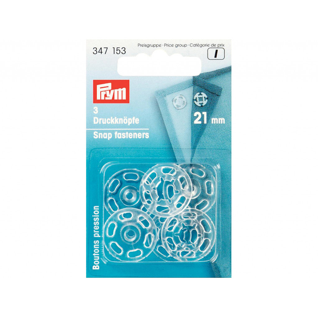 Prym Patentknapper 21mm 3stk - Transparent