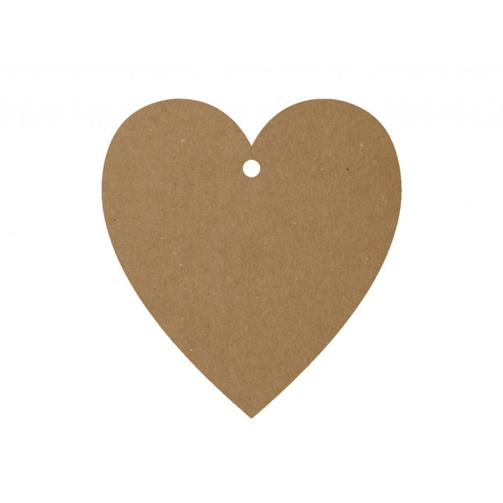 Staz Tags Hjerte 72x77mm 20stk - 20 Kraft