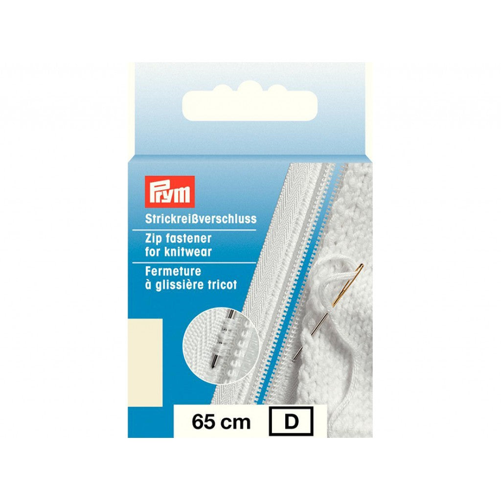 Prym Glidelås Strikk - 65cm -  Naturhvit