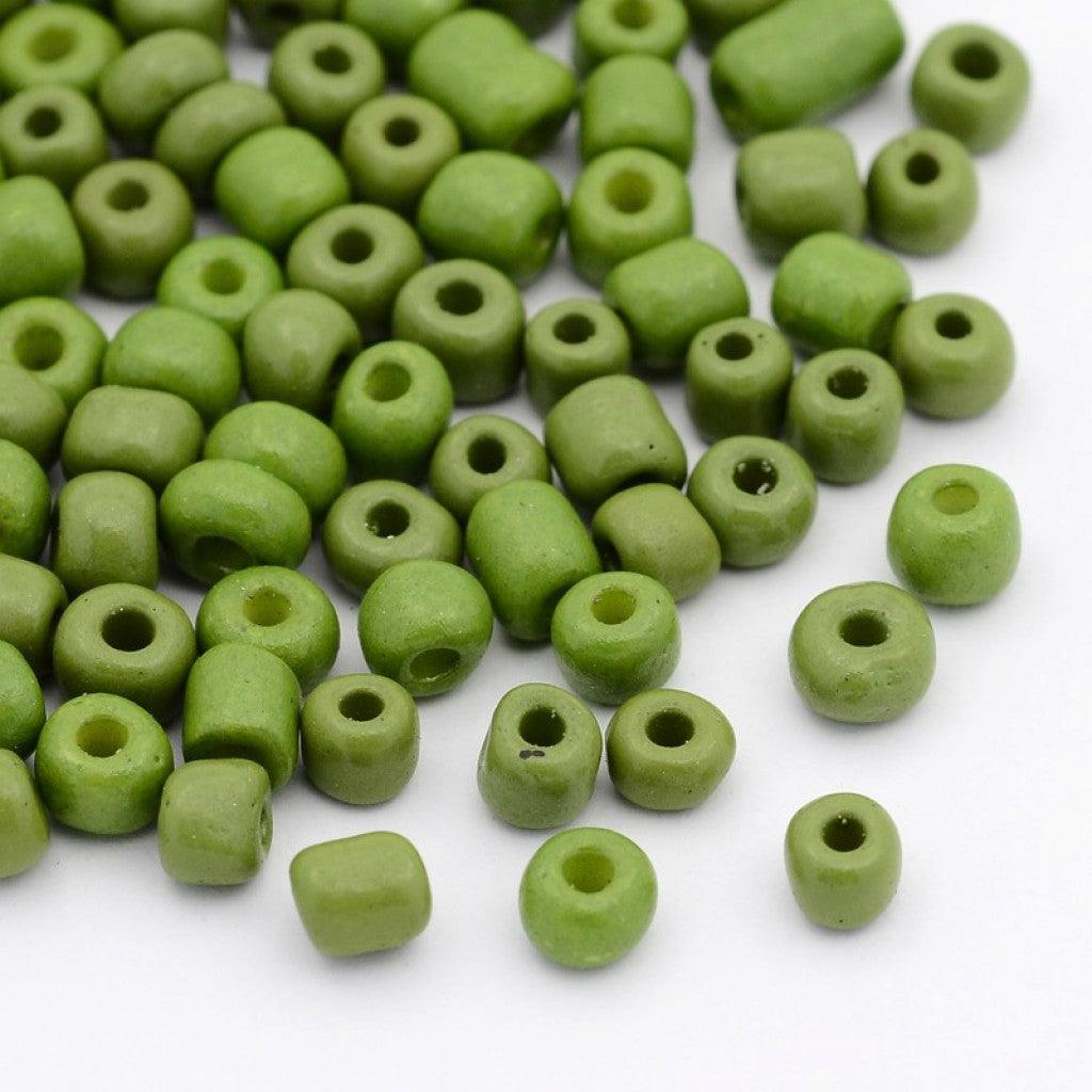 Amazing! Seed Beads 6/0 (4mm), 12g - Olive Drab - HobbyHimmelen