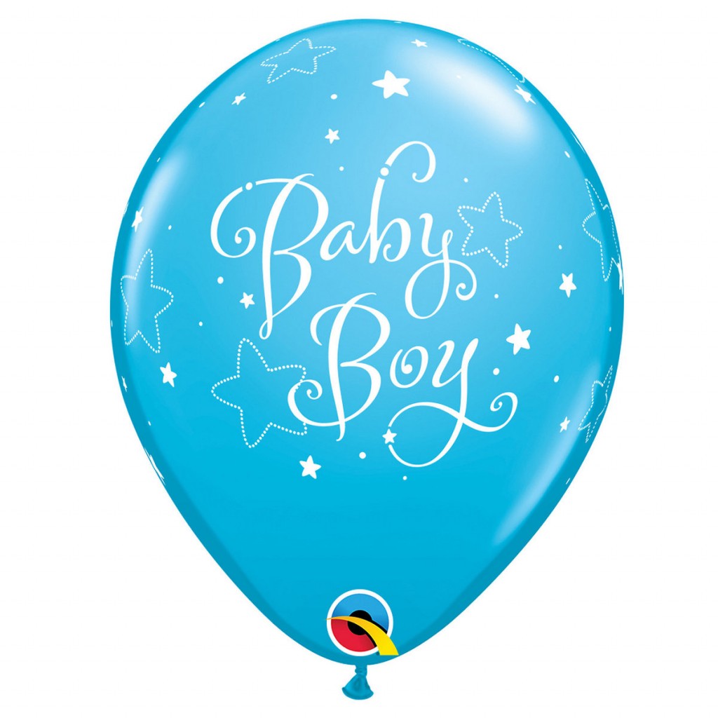 Lateksballong Baby Boy, 6stk - Blå