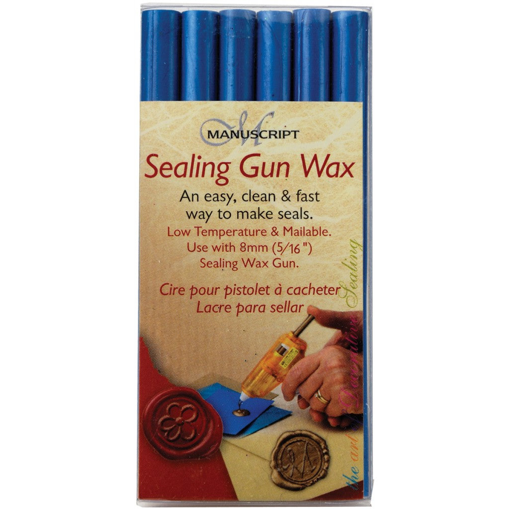Manuscript Sealing Gun Wax Sticks 6/Pkg-Turquoise