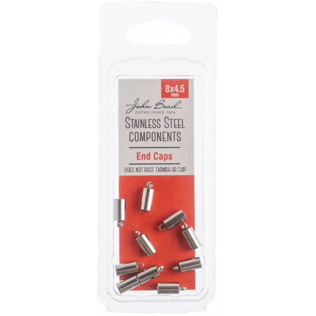 Rustfritt Stål Endestykke, 10stk - 8x4.5mm