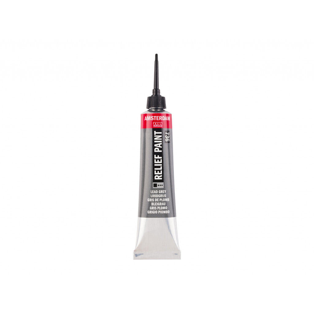 Amsterdam Relief Paint 20ml - 736 Lead Grey