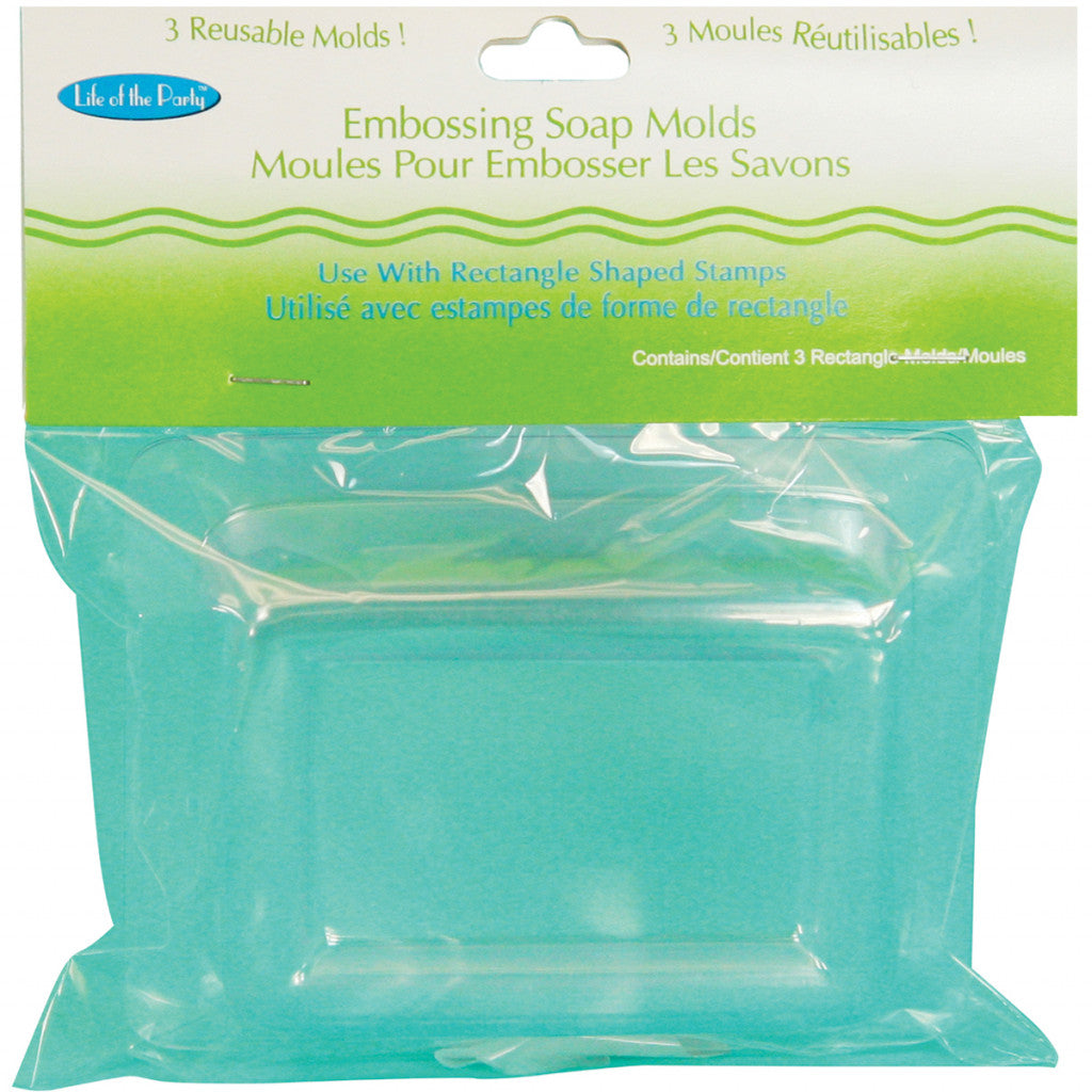 Soap Embossing Mold 3/Pkg-Rectangle