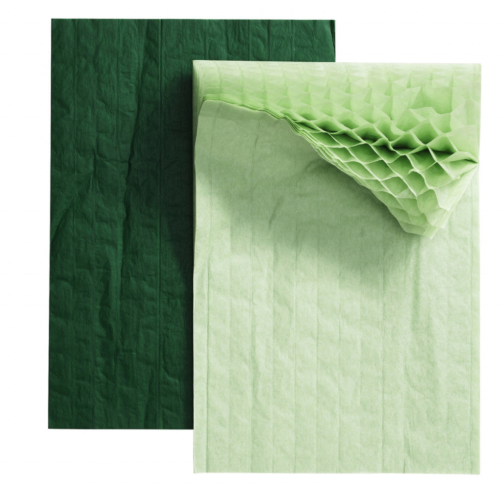 Honeycomb Trekkspillpapir 2-pakk - Grønn
