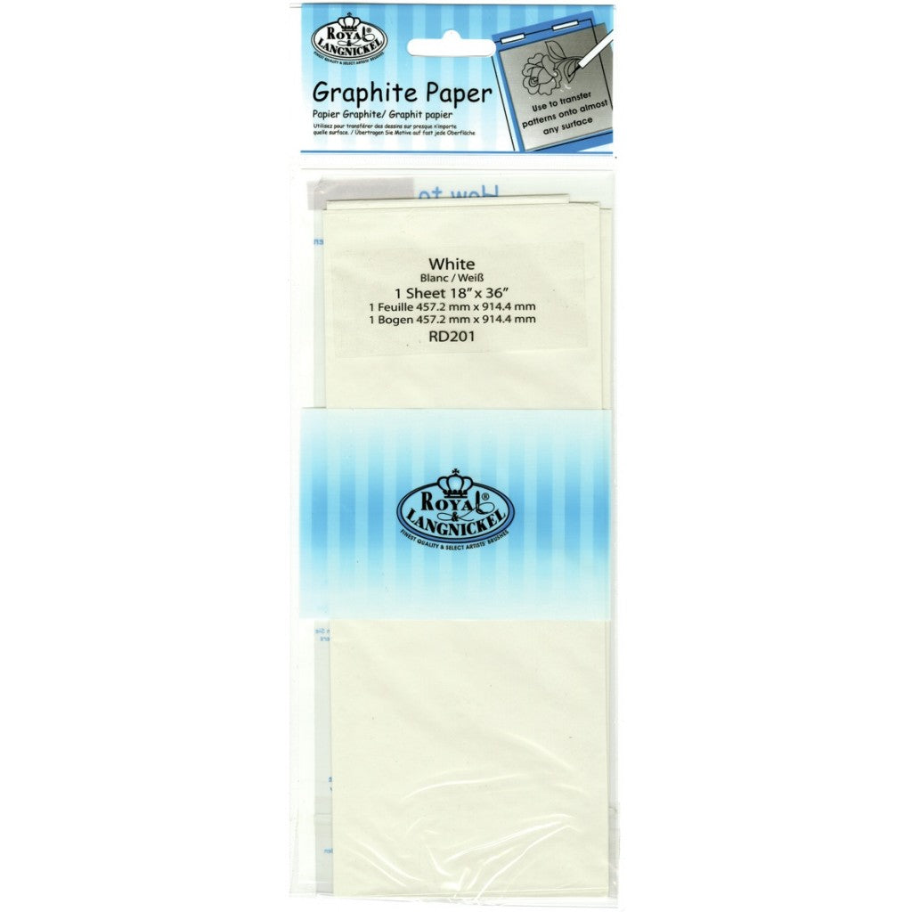 Grafittpapir, Hvitt - White Transfer Paper, 46x91cm, 1 ark