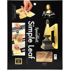 Bladgull - Simple Leaf - på vokspapir (13,97x13,97cm) -  5.5"X5.5" 18/Pkg-Gold - HobbyHimmelen