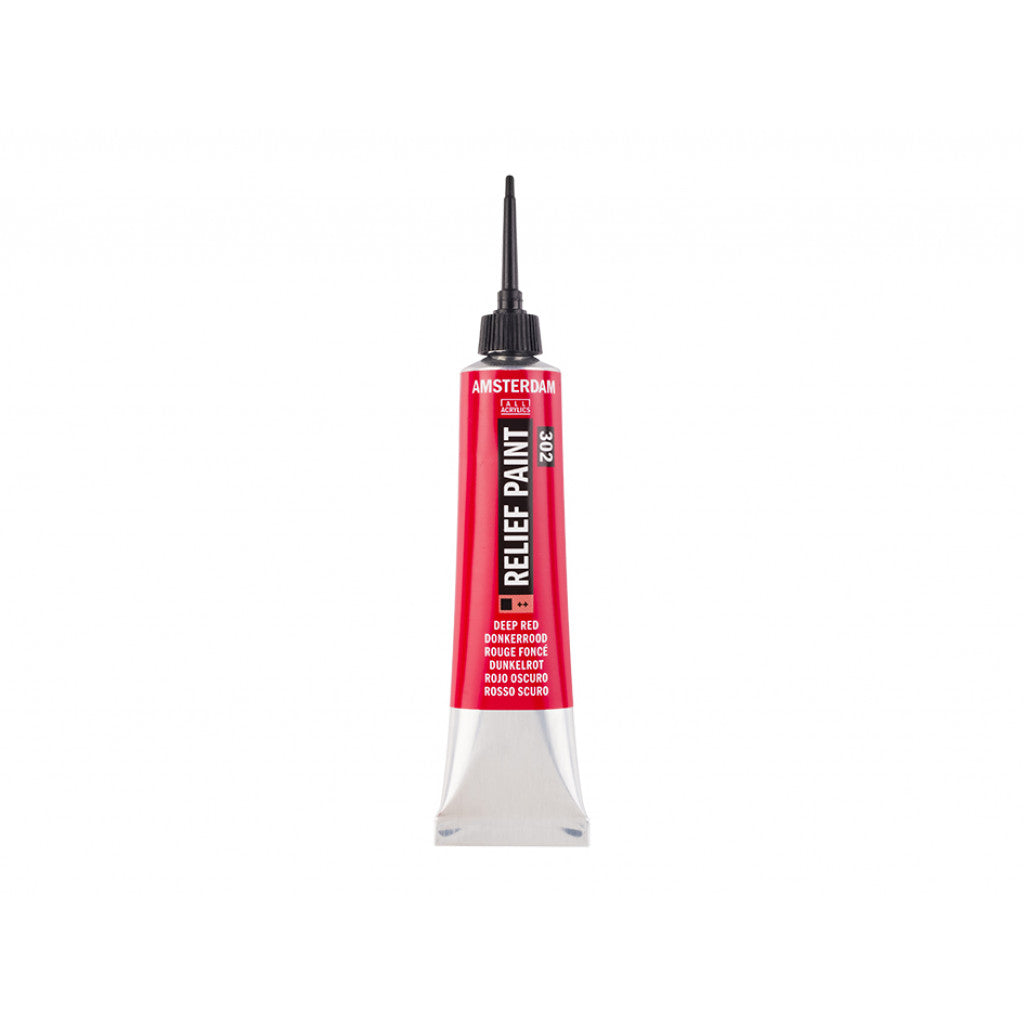 Amsterdam Relief Paint 20ml - 302 Deep Red