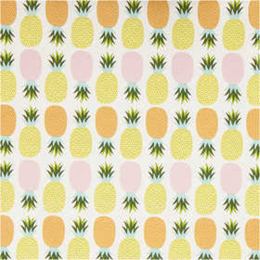 Gavepapir, B: 50 cm,  80 g, ananas, 5m