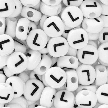 Bokstavperler 50stk. L - HobbyHimmelen