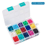 #1 Heishi Perlesett 6mm, 15 farger (3000 perler) - Urban Vibes - HobbyHimmelen