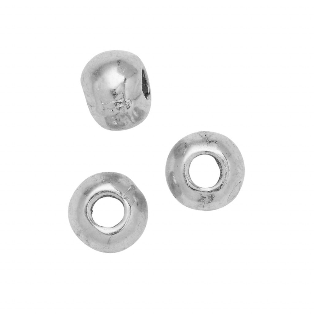 Mellomdel (Spacer bead) Rund Sølv 100 Stk.