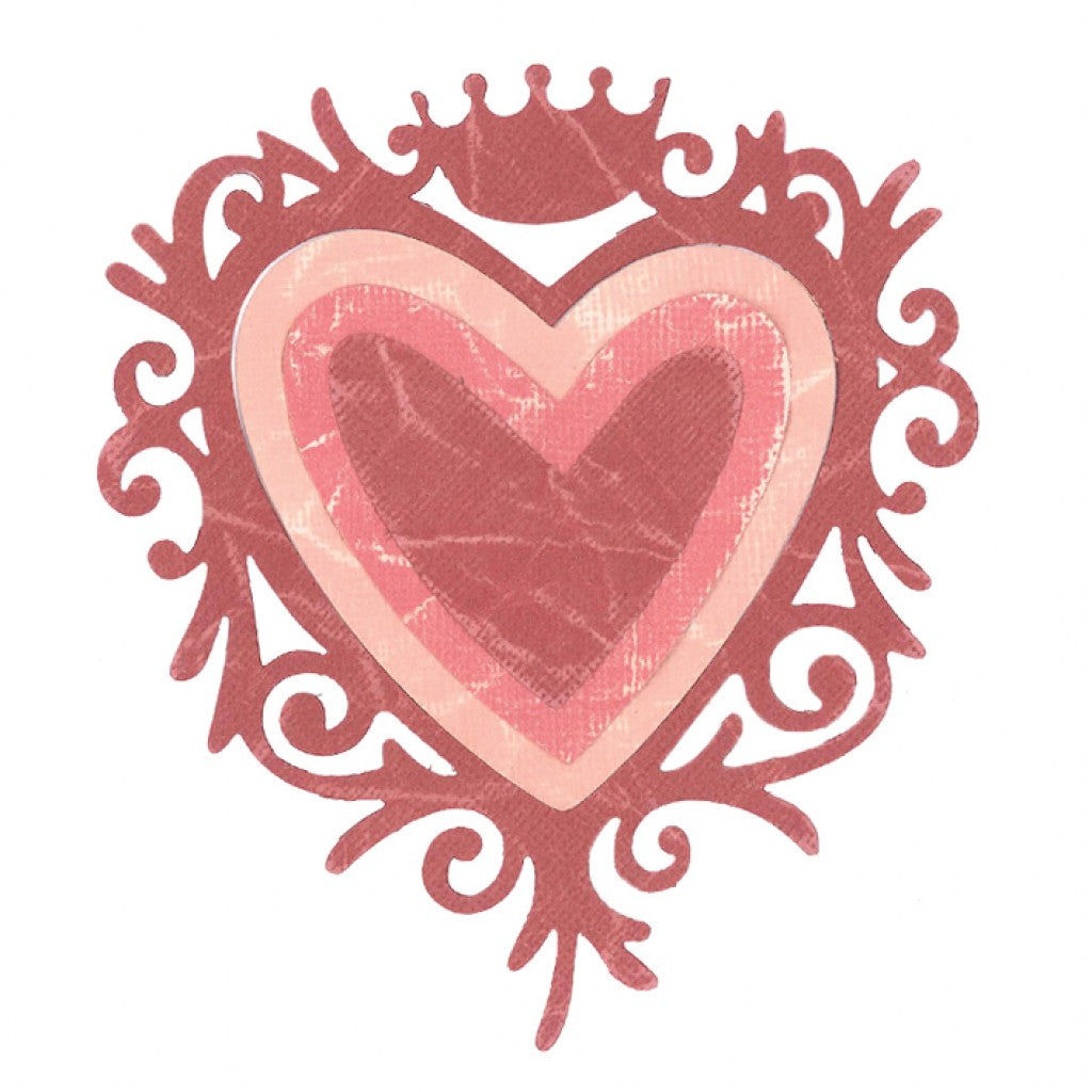Sizzix Framelits - Heart w/Crown 4stk