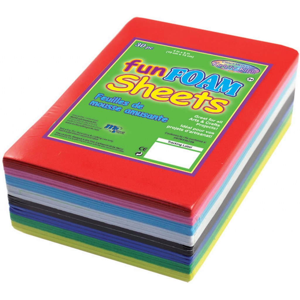 Mosegummi 10 x 15cm - Primærfarger,  30stk