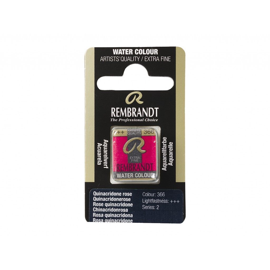 Rembrandt Akvarell Halfpan - Quinacridone Rose 366