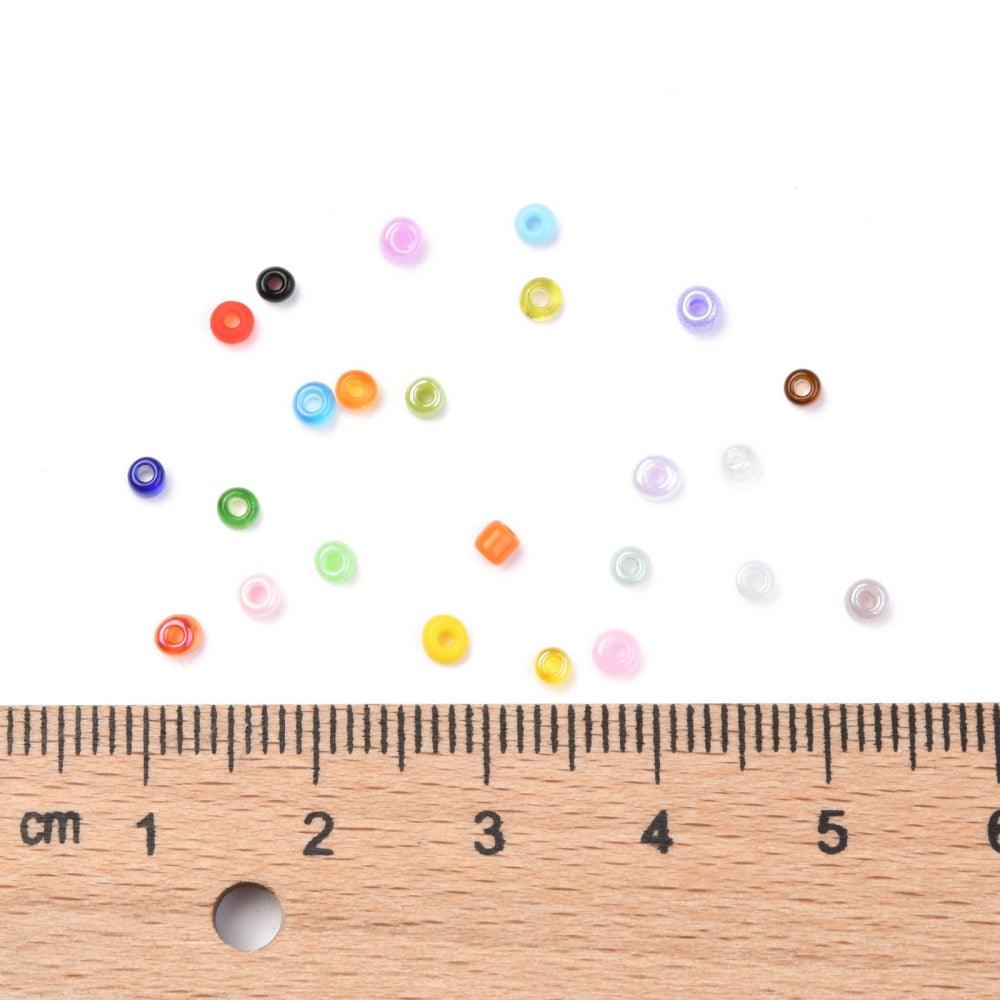 #1 Sett med Seed Beads i 24 Farger 12/0 (2mm) - Bright Vibes - HobbyHimmelen