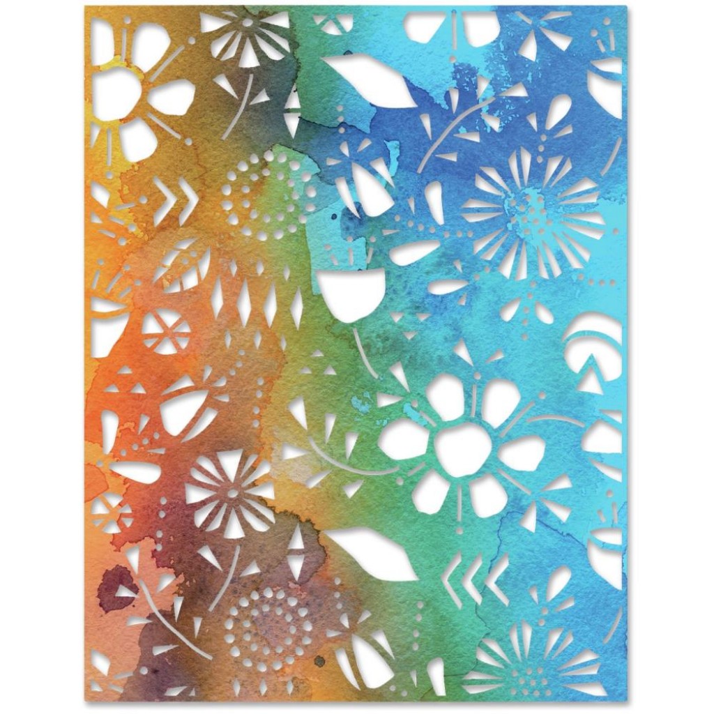 Sizzix Thinlits Die By Tim Holtz - Folk Flowers