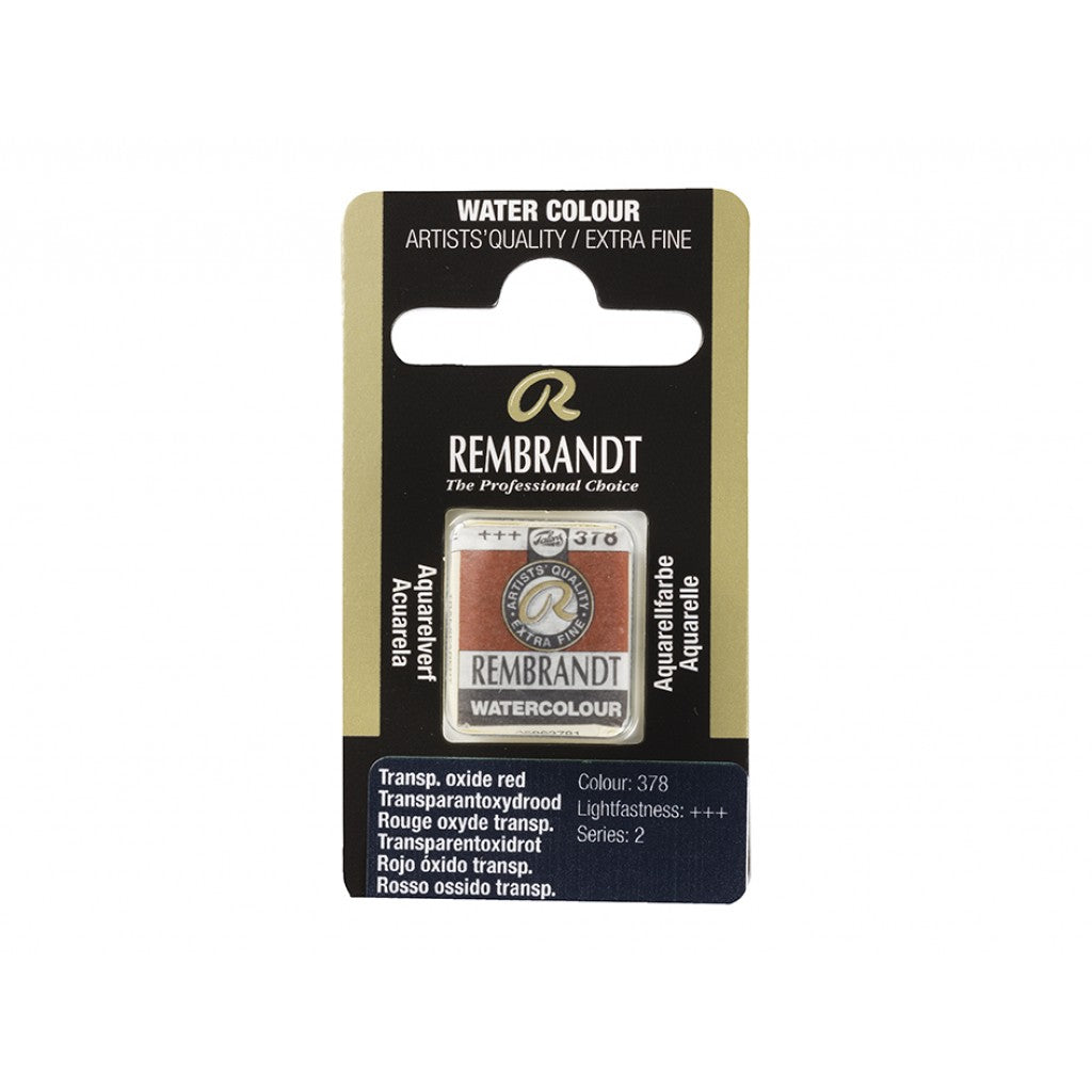 Rembrandt Akvarell Halfpan - Transparent Oxide Red 378