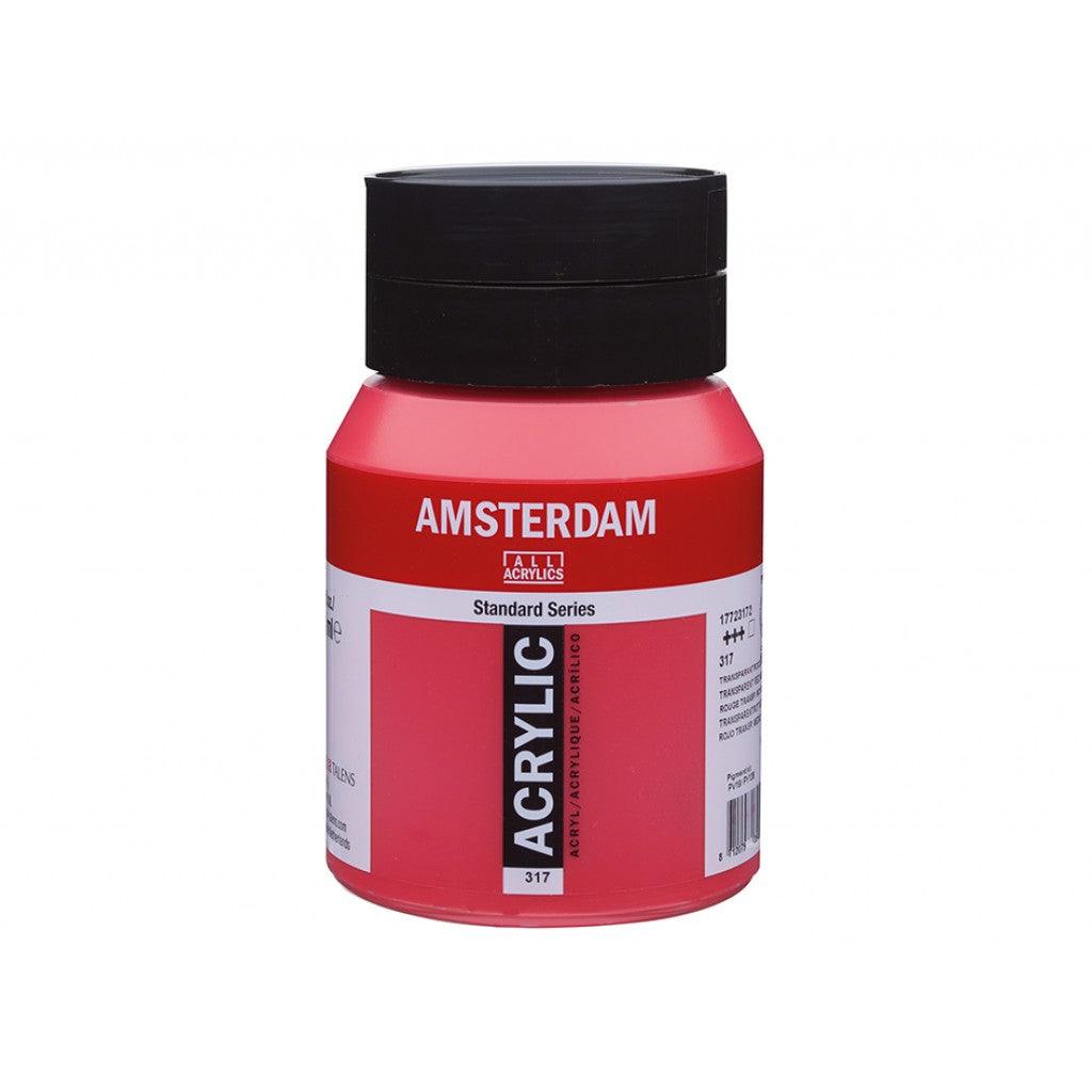 Amsterdam Standard 500ml - 317 Transparent Red Medium - HobbyHimmelen