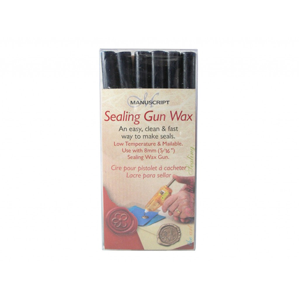 Manuscript Sealing Gun Wax - Sort - 6stk