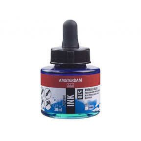Amsterdam Ink 30ml - 570 Phthalo Blue - HobbyHimmelen