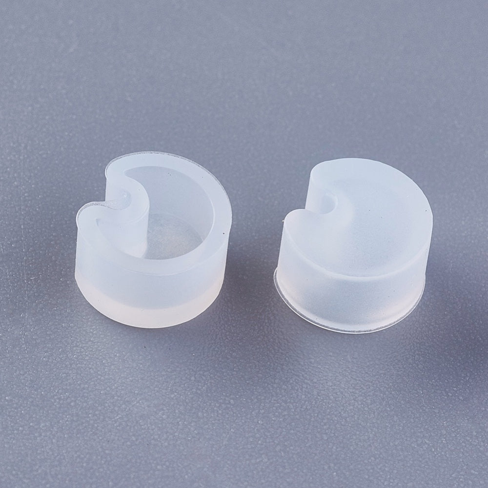 Silikonform 8x19mm - Øredobb Måne 2stk