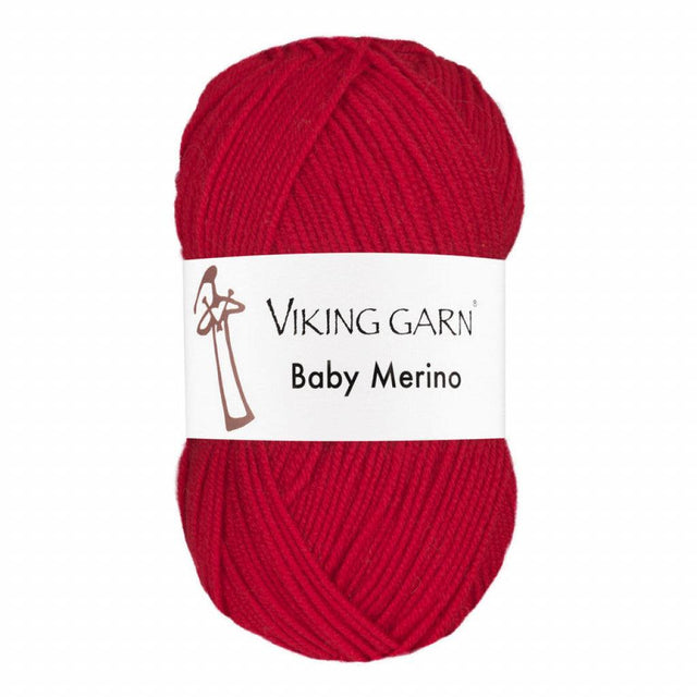Baby Merino - 250 Rød - HobbyHimmelen