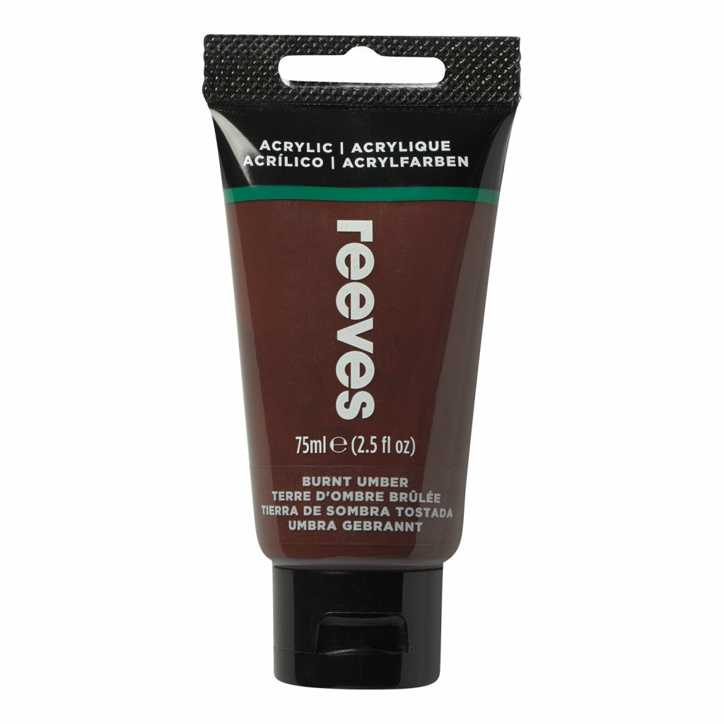 Reeves Akrylmaling - Burnt Umber, 75ml