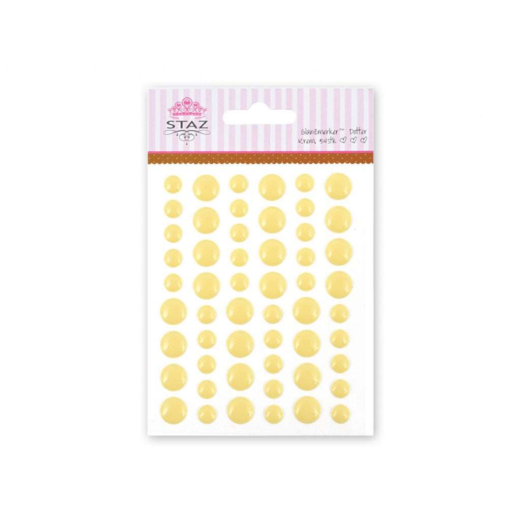 Staz Glanzmerker Dotter Krem/Gul