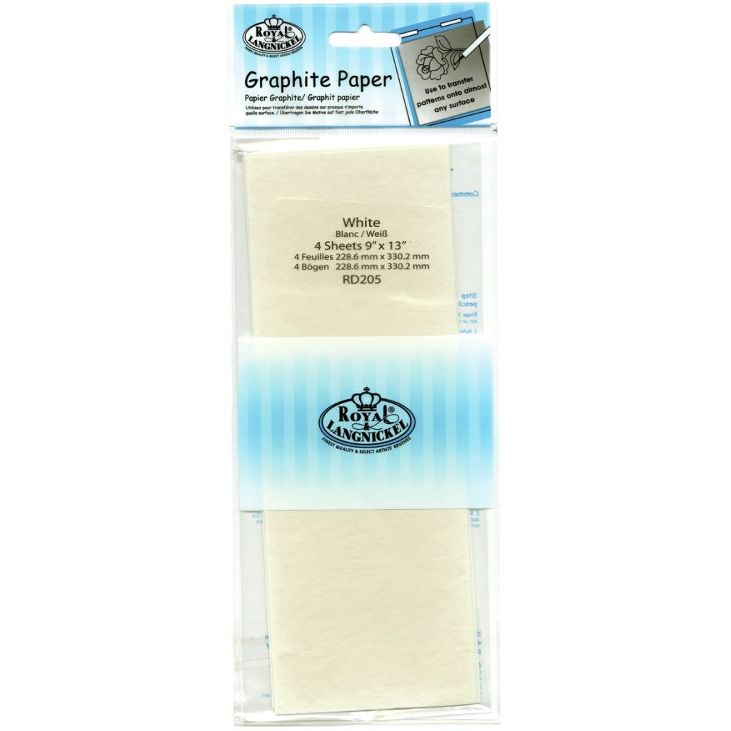 Grafittpapir, Hvitt - White Transfer Paper, 22,8x33cm, 4 ark