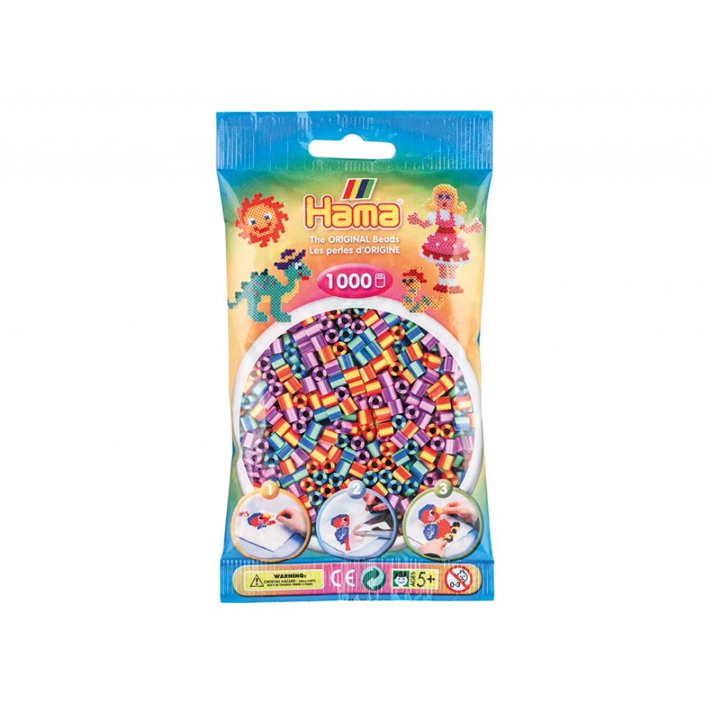 Hama Midi, 1000stk - 92 Mix Striper