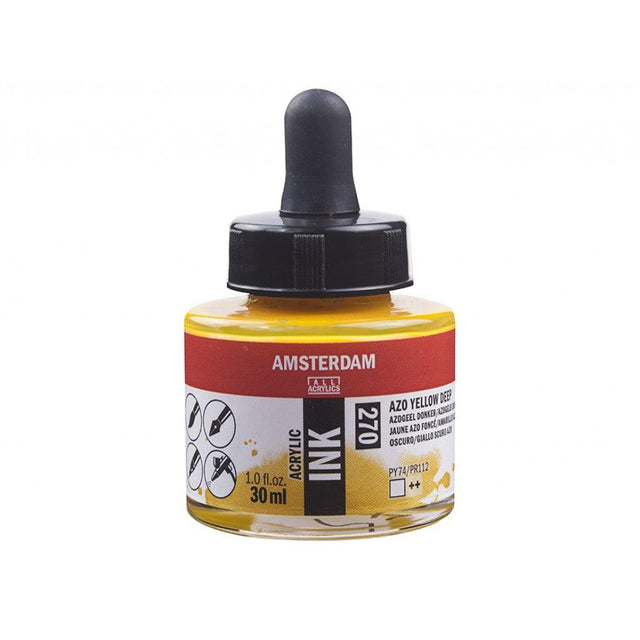 Amsterdam Ink 30ml - 270 Azo Yellow Deep - HobbyHimmelen